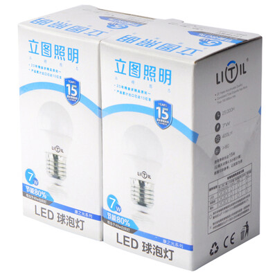 

Li Li LITIL 7W LED bulb E27 large screw energy saving bulb white light 2 only installed