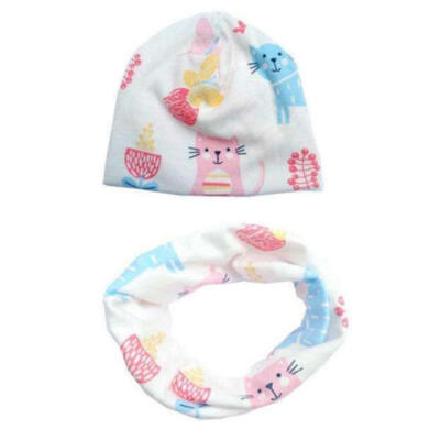 

Cotton Baby Hat Scarf Set Spring Kids Cap Collar Boys Girls Warm Beanies Scarf