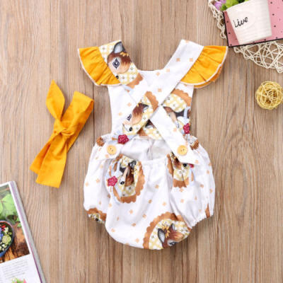 

Christmas Deer Toddler Baby Girl Bodysuit Romper Jumpsuit Outfits Set Clothes