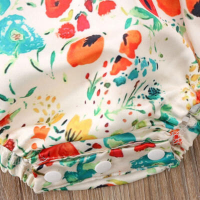 

UK Stock Toddler Newborn Baby Infant Floral Romper Bodysuit Outfits Clothes Set