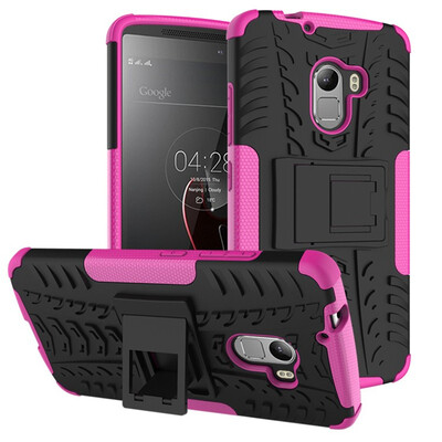 

Fivice Lenovo A7010X3 lite Case TPU anti-fall tire pattern back clip bracket phone case