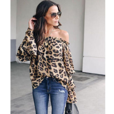 

WOMEN ONE OFF SHOULDER LONG SLEEVE SLOUCHY T-SHIRT BAGGY TOP PLUS SIZES