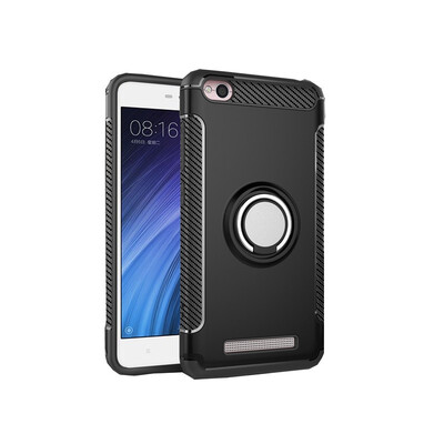 

Fivice Xiaomi Redmi 4A case PC metal ring shell magnetic car bracket TPU phone case