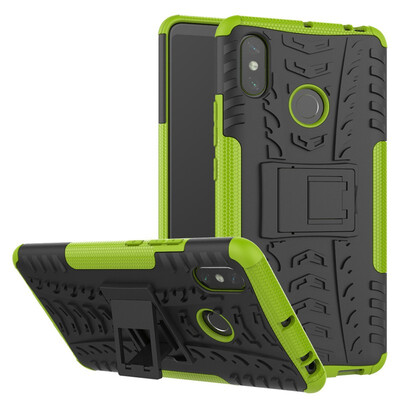 

Fivice Xiaomi MI Max3 Case TPU anti-fall tire pattern back clip bracket phone case