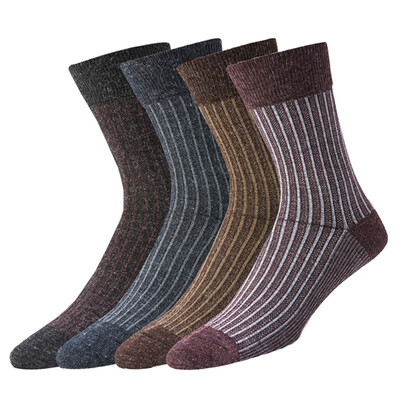 

Mens 1 or 4 Pack Warm Wool Blend Thick Thermal Cushion Crew Quarter Dress Socks Size US5-11EU 38-46