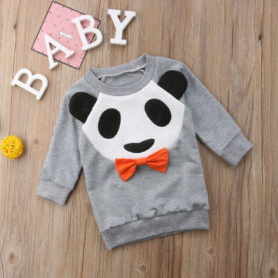 

Toddler Kids Baby Girls Party Long Sleeve Cartoon Panda Dress Casual Clothes