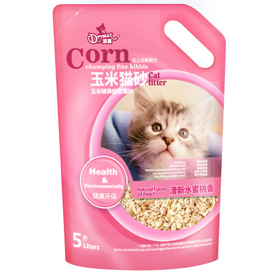 

Cleanmax Natural Peach Blossom Plant Cluster Crush Cat Litter 5L