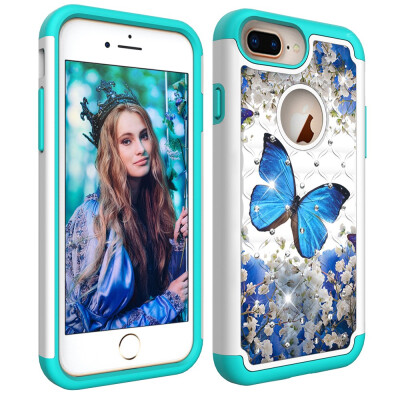 

Apple Diamond Hard PC Iphone 7 Plus Iphone 8 Plus Cases Non Slip TPU Drop Protection Compatible with Iphone 78Plus