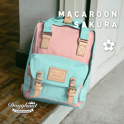 

Doughnut Zhou Ruo Xue Patty Donut Travel Backpack Mini Backpack Casual Small Bag Light Coral Green