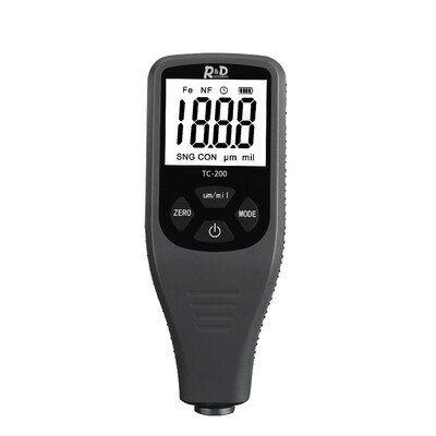 

TC200 Digital Coating Thickness Gauge Mini Car Paint Compact LCD Portable Thickness Meter with Backlight FN Probe Metal Testering