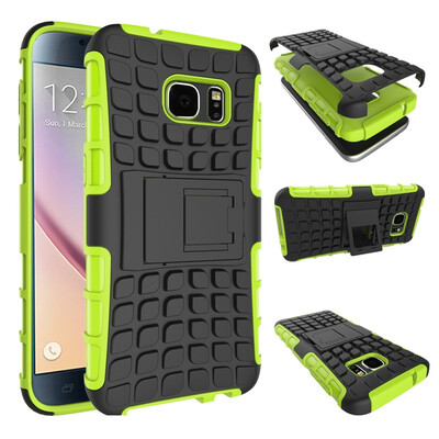 

Fivice Samsung S7 Case TPU anti-fall tire pattern back clip bracket phone case