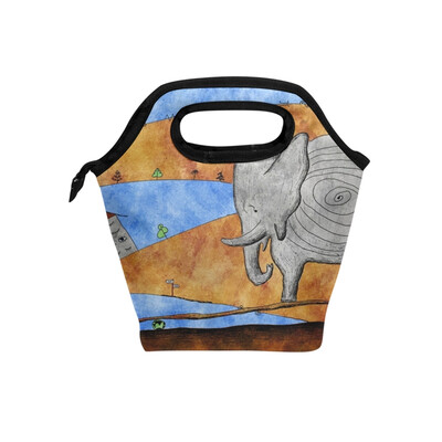 

Lunch Bag Tote Bag Fantasy Elephant Travel Picnic Organizer Lunch Holder Handbags Lunch Bag Box