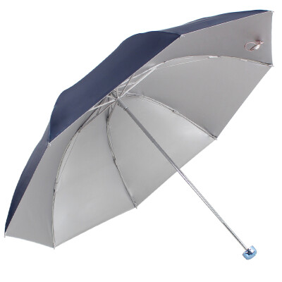 

Paradise umbrella silver plastic high-density polyester three fold ultra-light sunny umbrella 336T