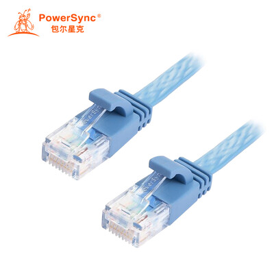 

Baoer Xingke six types of flat wire twisted pair Gigabit network cable computer broadband network cable finished cable water blue 3 meters L6GB6030