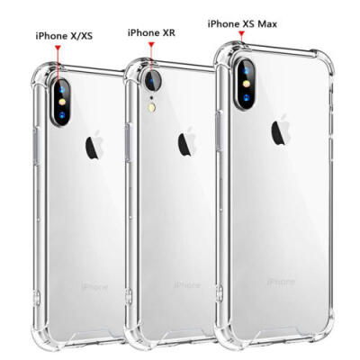 

For iPhone XS Max XR X Case Clear Transparent Bumper Cover Shockproof Protective