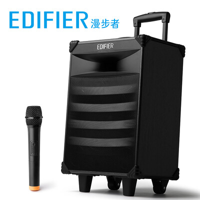 

Edifier EDIFIER PW308 8 inch professional-grade mobile audio square dance audio Bluetooth trolley speaker outdoor portable audio cool LED lighting bright silver