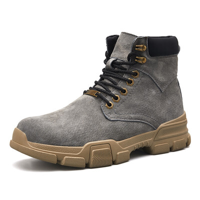 

British tough guy tooling boots high mens shoes short tube Martin boots snow boots mens leather boots leather casual shoes