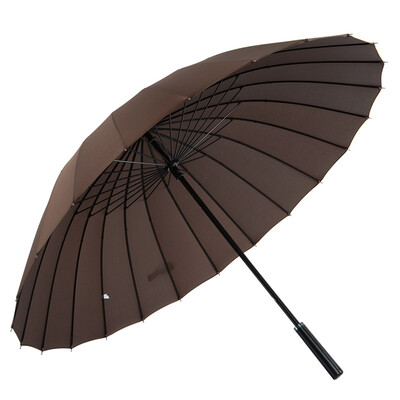 

Mido 24 bone oversized mens business long handle umbrella M5003 brown