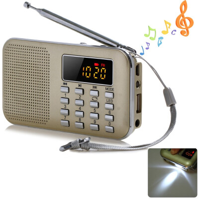 

Mini Portable LCD Digital FM Radio Speaker USB TF Card Mp3 Music Player with LED Light