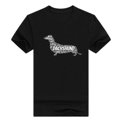 

Dachshund Doxen Weiner Word Art Dog Owner Gift Tshirt For Men