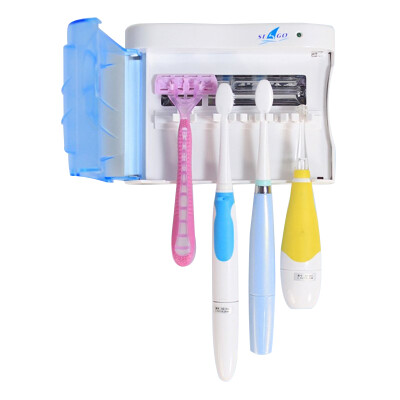 

UV Toothbrush Sanitizer Family Pack Fixed on the Wall Sterilize Toothbrush Kill Germ&Bacteria up to 99.9% YCSG-103AYW