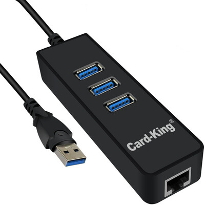 

Король карт (карта-король) KW-3018 USB3.0 Gigabit Ethernet 3 концентратор 3.0HUB Gigabit Ethernet