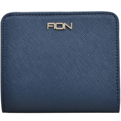 

FION FION cross-style cowhide wallet lady zipper wallet clip two casual short paragraph purse WPBA LREPK AT017 possession of blue pink