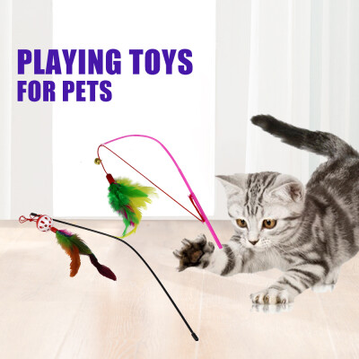 

Cats Toys Kitten Catnip Toys Interactive Feather Teaser Mouse Rope Ball Fishbone Pet Toys 4pcs