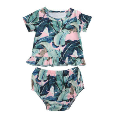 

Newborn Infant Kids Baby Girl Outfits Clothes T-shirt TopsPantsShorts 2PCS Set