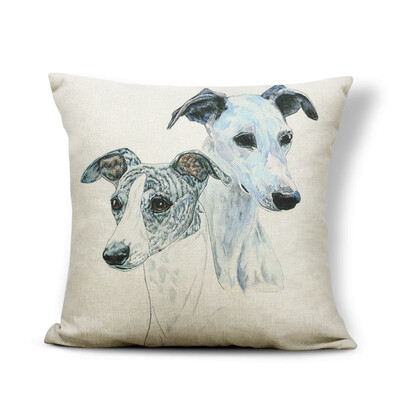 

Greyhound Cushion I Love Dog Cover Pillow Keep On Smile Rose Country Style Settee For Teen Throw Pillow Cover 43Cm Burlap Famous