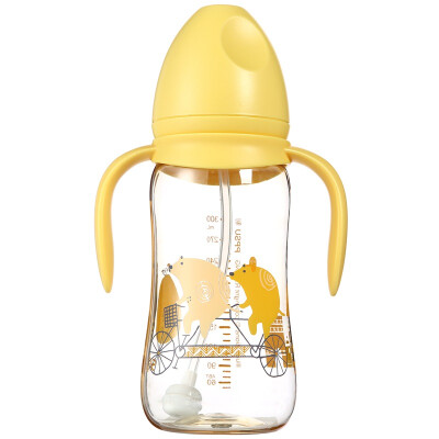 

Rikang wide mouth bottle newborn straw with handle automatic tube bottle RK-3170 300mlPPSU random color