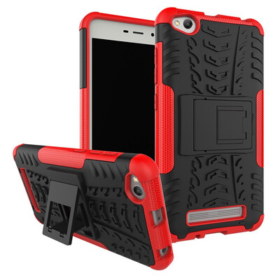 

Fivice Redmi 4A Case TPU anti-fall tire pattern back clip bracket phone case