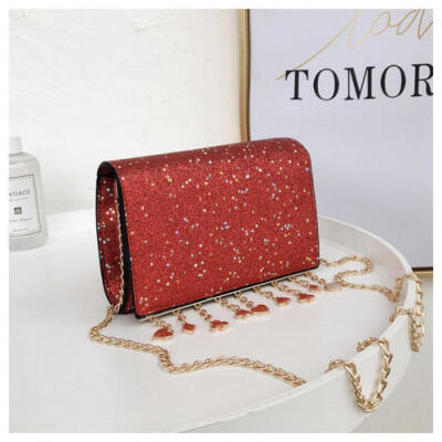 

Women Ladies Glitter Purse Chain Handbag Shoulder Bag Evening Bag Clutch Gifts