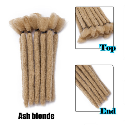 

6 Dreadlock Extension Handmade Dread Synthetic Soft Fax Locs Crochet Twist Braiding Reggae Hair Hip-Pop Hair Box Braiding For Men