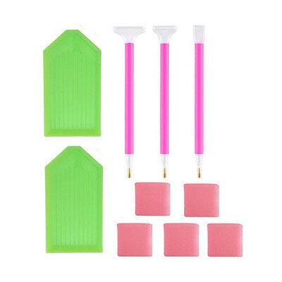 

UpperX DIY Diamond Painting Tools Quick Point PenCross Stitch Set Embroideryglueplastic Tray Set Sewing Accessories10 Pieces