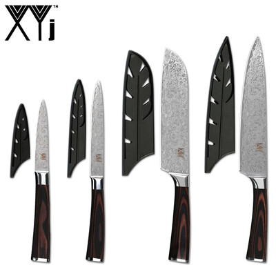 

XYj 4PCS Knives Set Stainless Steel Sharp Blade 7CR17 Chef Knife Meat Fish Cooking Accessory