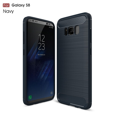 

Fivice Samsung Galaxy S8 case Luxury brushed carbon fiber TPU soft shell