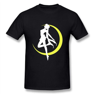 

Womens Newest Sailor Moon Silhouette Casual Tee Black