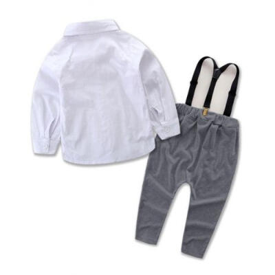 

2pcs Toddler Baby Boys Kids Shirt Tops Long Pants Clothes Outfits Gentleman Set