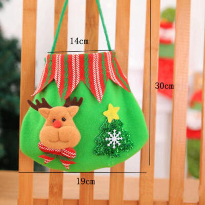 

Hot Christmas Santa ClausSnowmanElk Candy Bag Pouch Kids Gift Xmas Decor