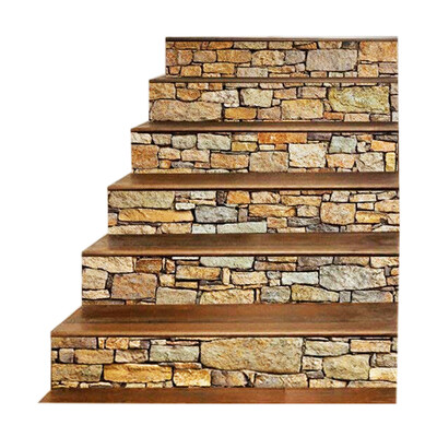 

UpperX 3D Stair Sticker Murals Vintage Landscape Staircase Sticker Mural Tile Step Stair Risers Sticker Removable Peel Wall Decal