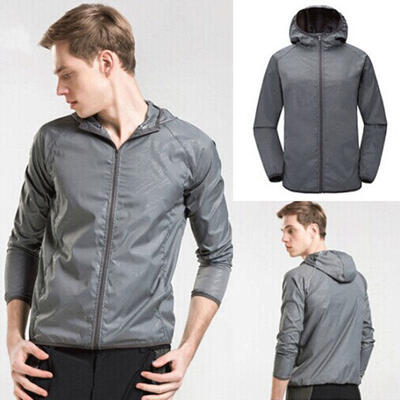 

New Womens Ladies Mens Jacket Wind Waterproof Breathable Lightweight Rain Coat M