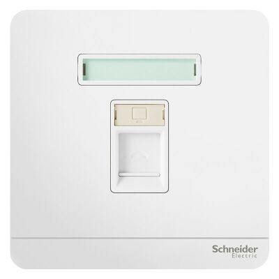 

Schneider (Schneider) switch socket computer TV socket panel is still series mirror porcelain white