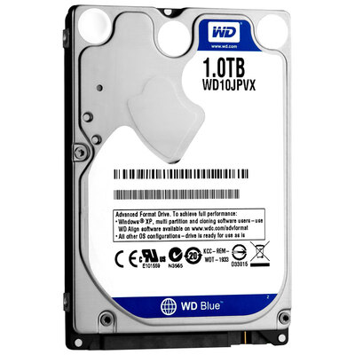 

Western Digital (WD) Blue Plate 1TB 5400 об / мин 8M SATA6Gb / s Жесткий диск для ноутбука (WD10JPVX)