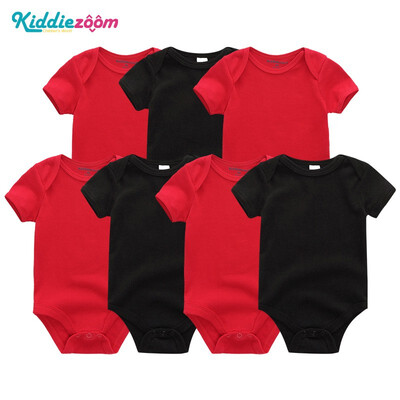 

7PCSLot Print Cartoon Baby Girls Clothes Bodysuits Clothing Sets Baby Boy Clothes Cotton Newborn Rompers Short Sleeve Babywear