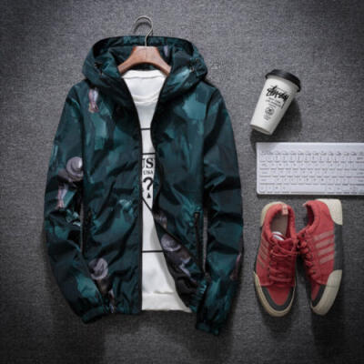 

Mens Winter Slim Camo Hoodie Warm Hooded Sweatshirt Coat Jacket Outwear Sweater