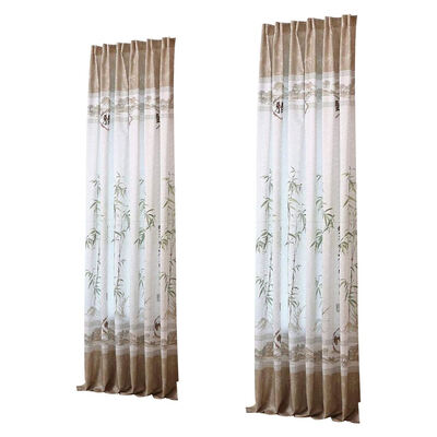 

UpperX Curtains Living Room Modern Design Half Blackout Impression Curtains Bedroom Blinds 200x100cm bamboo