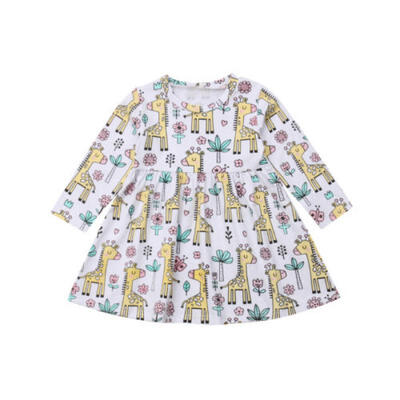 

UK Toddler Baby Girls Flower Princess Party Prom Tulle Dresses Giraffe Jumpsuits