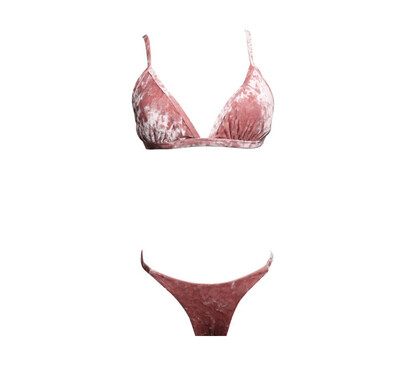 

Womens Gold Diamond Fleece Swimsuit Sexy Fashion Bikini Solid Color Swimwear