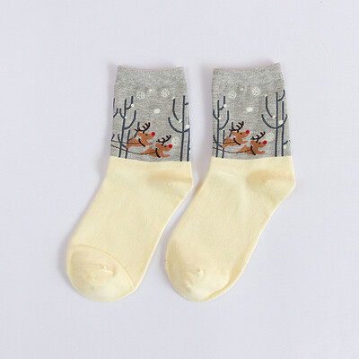 

2018 New Design Christmas Santa Claus Socks Women Cotton Short Elk Winter Socks Cartoon Deer Snow Man Cute Socks New Year Gift